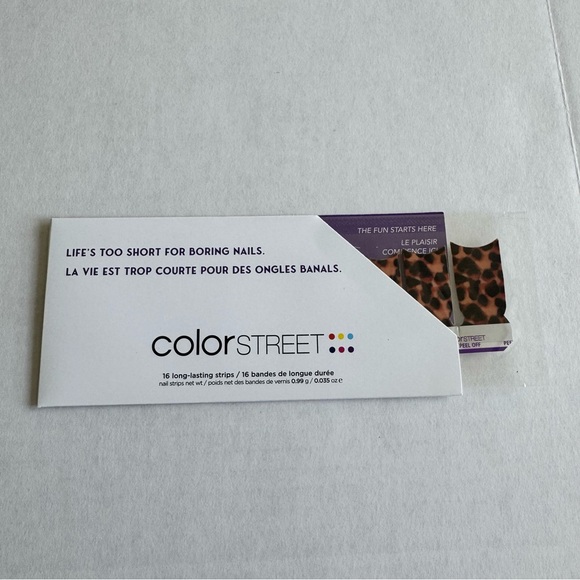 *Exclusive* Color Street: Bookworm | Tortoiseshell Brown French Manicure Fall - Picture 3 of 16